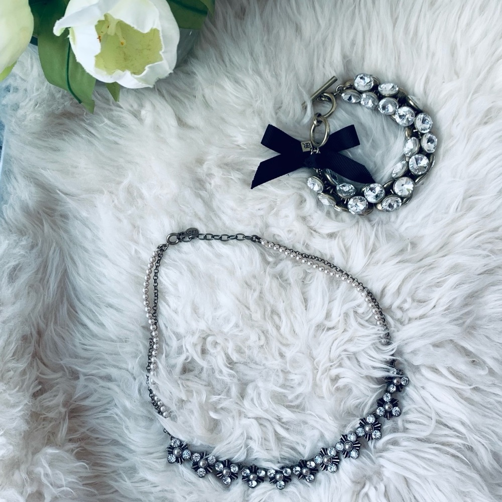 Designer Gold Rhinestone Crystal Jewelry Bundle